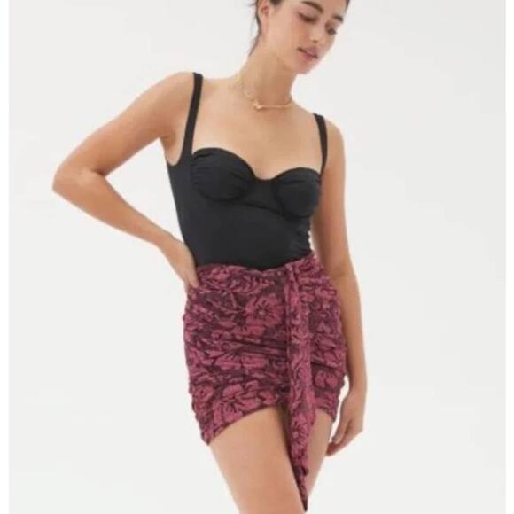 For Love and Lemons Shailee Metallic Mini Skirt - S - Picture 1 of 5